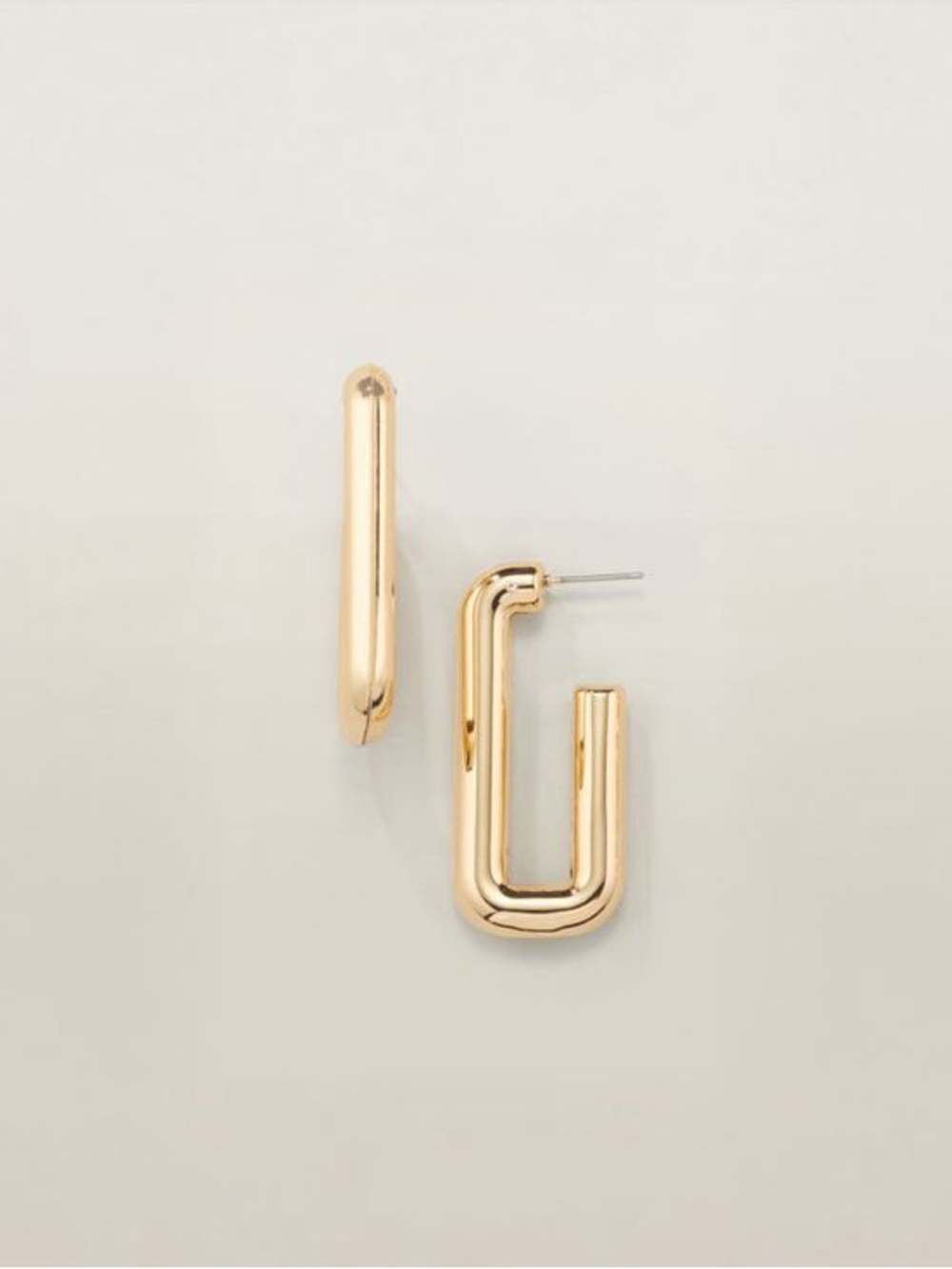 Madison Smooth Hoop Earrings Gold Women Jewelry